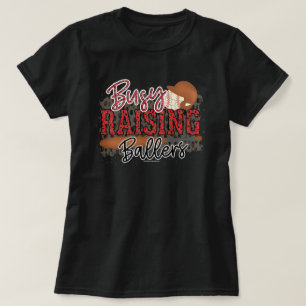 Baseball Moeder T-shirt - Ballers Opvoeden Grafisc