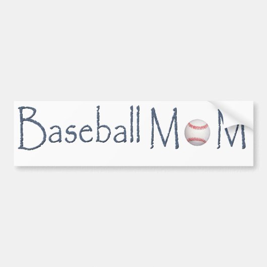 BASEBALL MOM BUMPERSTICKER (Voorkant)