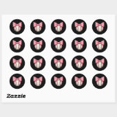Baseball Mom Coquette Roze Bow Moederdag Basebal Ronde Sticker (Vel)