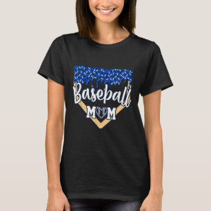 Baseball Mom Home Bord Ice Cream Drip met Sprink T-shirt