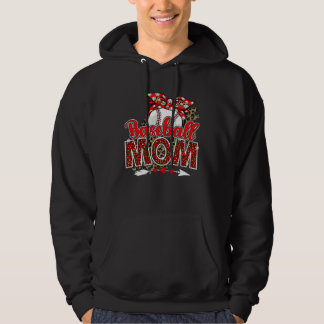 Baseball Mom Mama Mother s Day Leopard Sport Mom M Hoodie