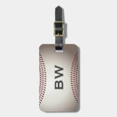 Baseball Monogram Bagagelabel (Voorkant verticaal)