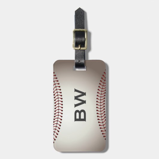 Baseball Monogram Bagagelabel (Voorkant verticaal)