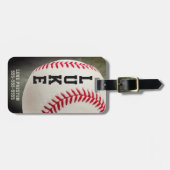 Baseball Monogram of 2-4 Letter-naam Bagagelabel (Voorkant horizontaal)