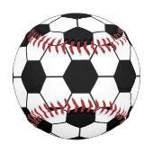 Baseball Motif de balle de football adapté noir blanc (Devant)