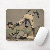Baseball-mousepad in de vorm van een roolretro muismat (Met muis)
