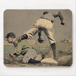 Baseball-mousepad in de vorm van een roolretro muismat