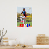 Baseball MVP Vervang Aangepaste Foto Poster (Keuken)