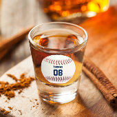Baseball Name and Number Personalized Shot Glas