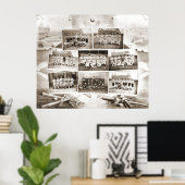 Baseball National League 1888 Poster (Thuiskantoor)