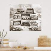 Baseball National League 1888 Poster (Keuken)