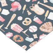 Baseball Navy Texture Korte Tafelloper (Hoek)