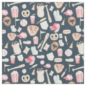Baseball Navy Texture Stof (Close Up)