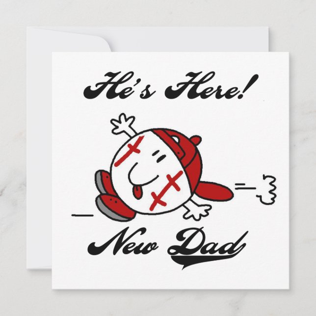 Baseball New Dad T-shirts en cadeautjes (Voorkant)