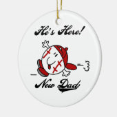 Baseball New Dad T-shirts en cadeautjes Keramisch Ornament (Links)