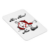 Baseball New Dad T-shirts en cadeautjes Magneet (Rechterzijde)