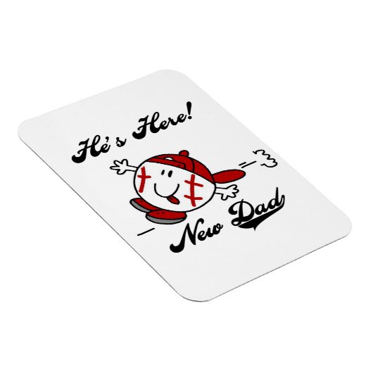 Baseball New Dad T-shirts en cadeautjes Magneet (Rechterzijde)
