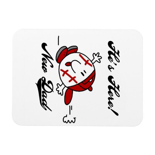 Baseball New Dad T-shirts en cadeautjes Magneet (Horizontaal)