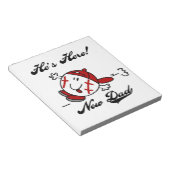 Baseball New Dad T-shirts en cadeautjes Notitieblok (Schuin)