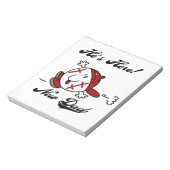 Baseball New Dad T-shirts en cadeautjes Notitieblok (Gedraaid)