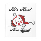 Baseball New Dad T-shirts en cadeautjes Notitieblok (Voorkant)