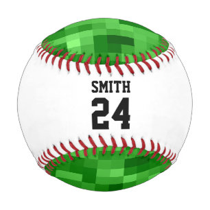 Baseball Nom du joueur de balle Numéro vert Red Sports
