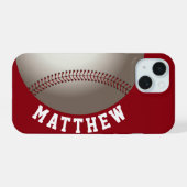 Baseball Nom Moderne Rouge (Verso Horizontal)