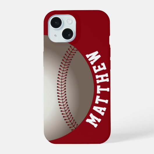 Baseball Nom Moderne Rouge (Verso)