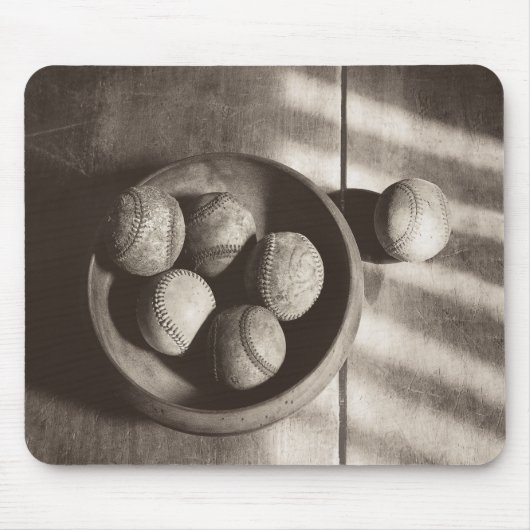 Baseball Nostalgia - Baseballen Muismat (Voorkant)