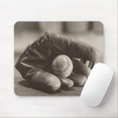 Baseball Nostalgia - Mitt en Baseball Muismat (Met muis)
