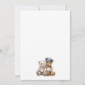 Baseball Nounours Twins Baby shower Merci (Dos)