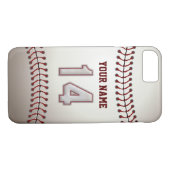 Baseball Number 14 met Jouw naam - Moderne zedelij Case-Mate iPhone Case (Achterkant (Horizontaal))
