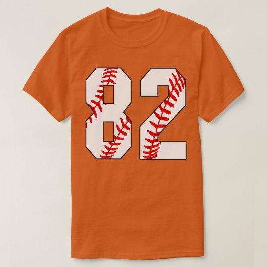 Baseball Nummer 82 82 Baseball Jersey Favoriet PL T-shirt (Design voorkant)