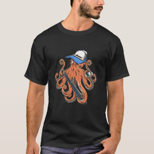 Baseball Octopus Silhouette octopus T-shirt