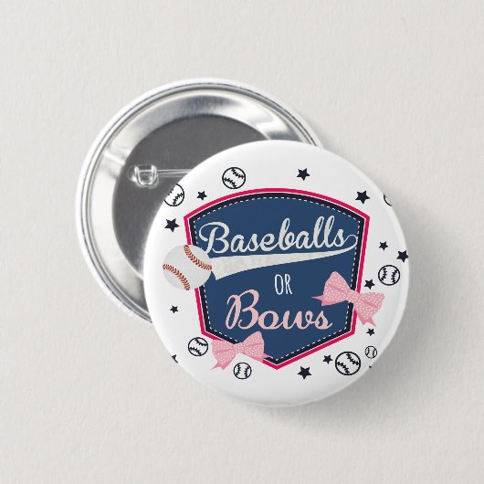 Baseball of bogen Gender onthulling Ronde Button 5,7 Cm (Voorkant /achterkant)