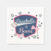 Baseball of bogen Gender onthulling Servetten (Voorkant)