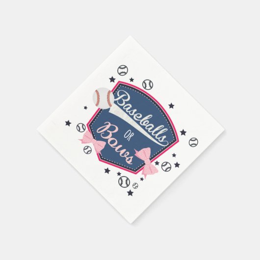 Baseball of bogen Gender onthulling Servetten (Hoek)