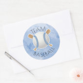 Baseball of bogen laten zien ronde sticker (Envelop)
