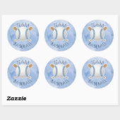 Baseball of bogen laten zien ronde sticker (Vel)