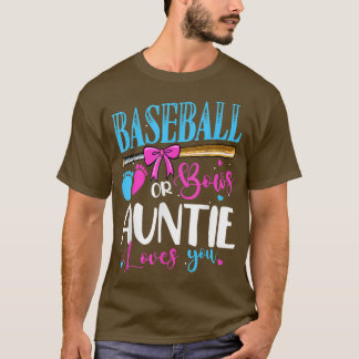 Baseball of Bokes Auntie houdt van roze of blauwe  T-shirt