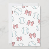 Baseball of Bows Gender onthulling Uitnodigingen (Achterkant)