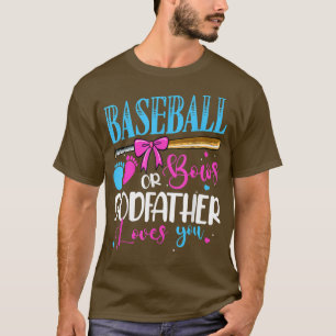 Baseball of Bows Godfather houdt van je roze Blauw T-shirt