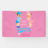 Baseball of brouwerijen: wat wordt het geslacht? spandoek (Horizontaal)