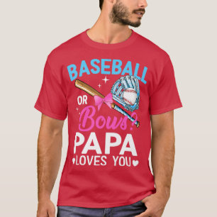 Baseball of bws Papa houdt van je gender onthullin T-shirt