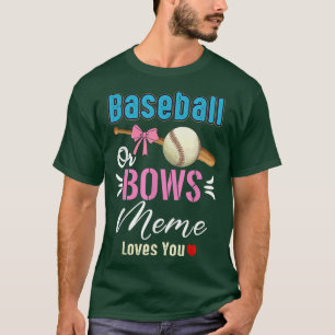 Baseball- of kippenthema houdt van je gender onthu t-shirt