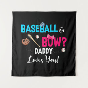 Baseball Of Strikken Geslacht Reveal Feest Papa Ho Wandkleed