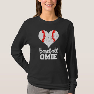 Baseball Omie Baseball Heart Grandma Omie T-shirt