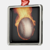 Baseball on Fire Ornament (Links)
