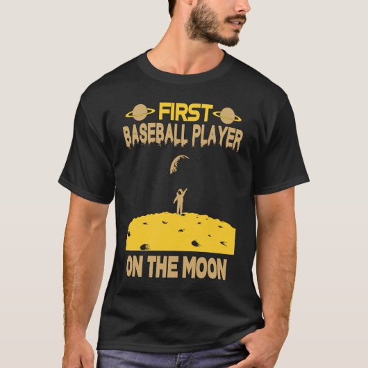 Baseball On The Moon T-shirt (Voorkant)
