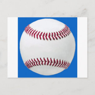 Baseball op blauw briefkaart